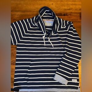 Orvis Women’s Pullover Cowl Neck Striped Sweatershirt Size M